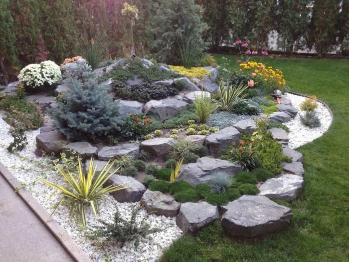 Как сделать клумбу из камня и цветов -от идеи до реализации. - у нас можно заказать природный камень по низким ценам - как заказать, где купить без посредников, куда обратиться, быстро с доставкой под ключ - в Камень Клуб