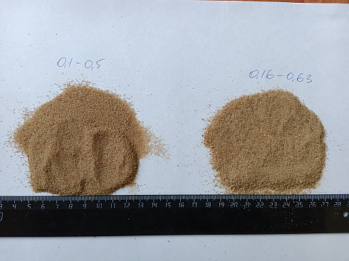 Кварцевый песок для площадок фр. 0,16-0,63 мм.  купить в Таганроге фото Камень Клуб